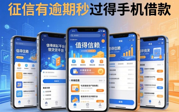 征信有逾期秒过得手机借款，陈列五个值得信赖的借贷平台