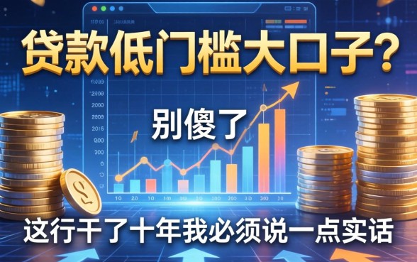 贷款低门槛大口子？别傻了，这行干了十年我必须说点实话