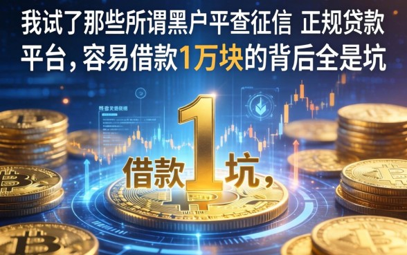 我试了那些所谓黑户不查征信的正规贷款平台，容易借款1万块的背后全是坑