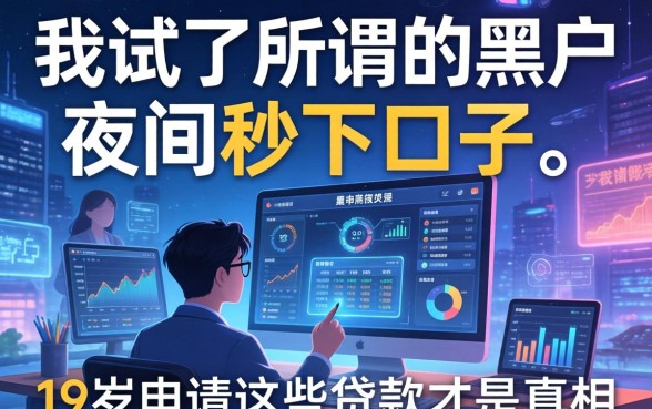 我试了所谓的黑户夜间秒下口子，发现19岁申请这些贷款才是真相