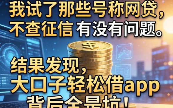 我试了那些号称网贷不查征信的有没有问题，结果发现大口子轻松借app背后全是坑
