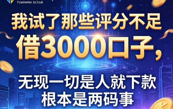 我试了那些评分不足借3000的口子，发现无视一切是人就下款根本是两码事