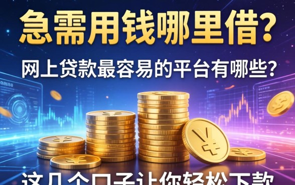 急需用钱哪里借？网上贷款最容易的平台有哪些？这几个口子让你轻松下款