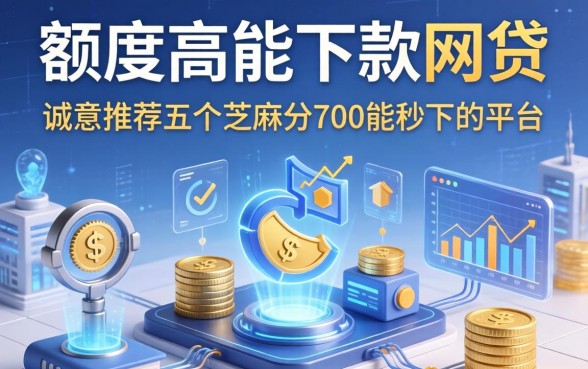 额度高能下款的网贷，诚意推荐五个芝麻分700能秒下的平台