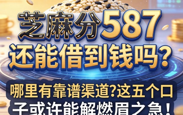 芝麻分587还能借到钱吗？哪里有靠谱渠道？这五个口子或许能解燃眉之急！