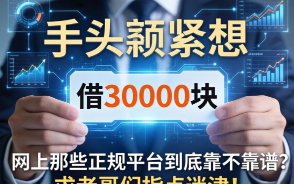 手头紧想借30000块，网上那些正规平台到底靠不靠谱？求老哥们指点迷津！