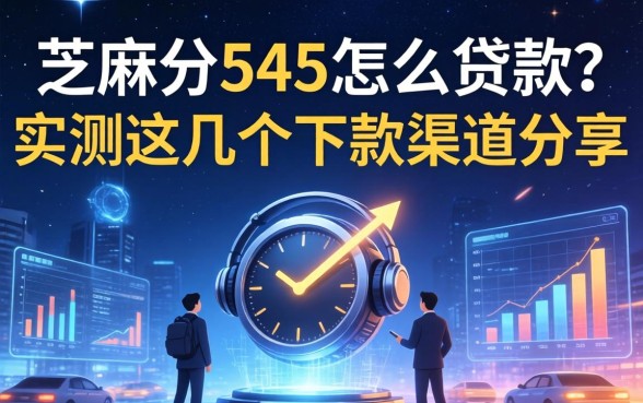 芝麻分545怎么贷款？实测这几个下款渠道分享