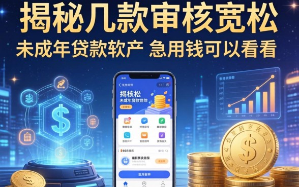 揭秘几款审核宽松的未成年贷款软件，急用钱可以看看