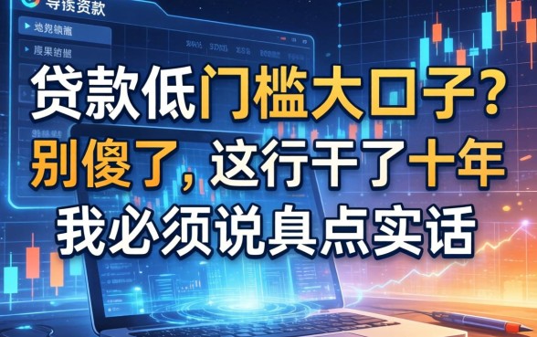 贷款低门槛大口子？别傻了，这行干了十年我必须说点实话