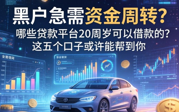 黑户急需资金周转？哪些贷款平台20周岁可以借款的？这五个口子或许能帮到你