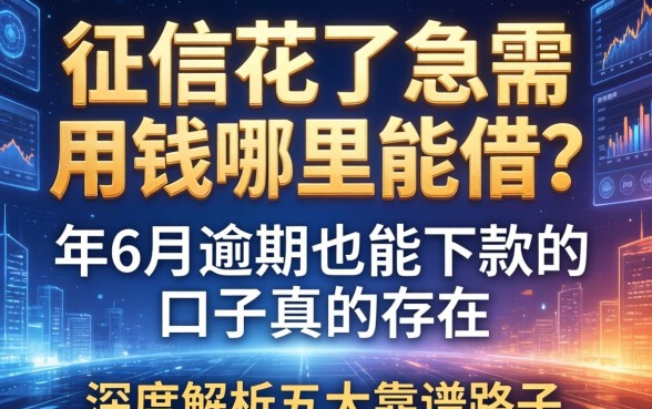 征信花了急需用钱哪里能借？2026年6月逾期也能下款的口子真的存在吗？深度解析五大靠谱路子