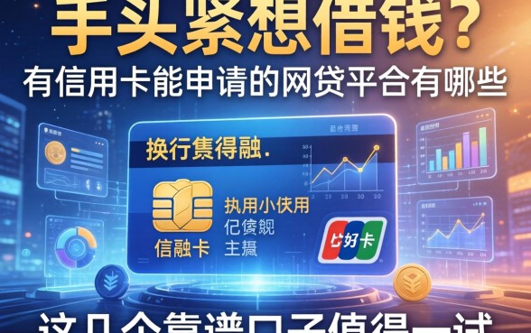 手头紧想借钱？有信用卡能申请的网贷平台有哪些？这几个靠谱口子值得一试