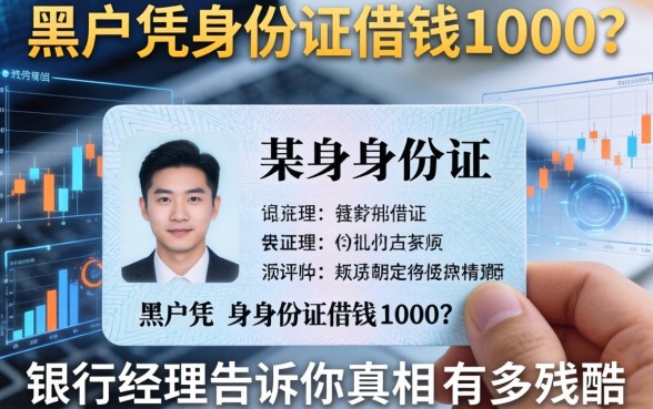 黑户凭身份证借钱1000？银行经理告诉你真相有多残酷
