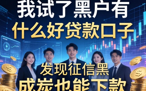 我试了黑户2026有什么好贷款口子，发现征信黑成炭也能下款