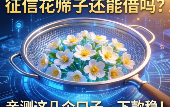 征信花成筛子还能借吗？亲测这几个口子，下款稳！