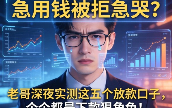 急用钱被拒急哭？老哥深夜实测这五个放款口子，个个都是下款狠角色！