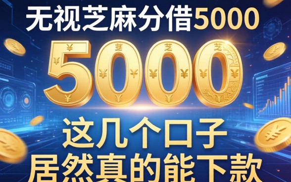 无视芝麻分借5000，这几个口子居然真的能下款