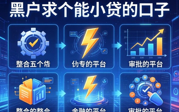 黑户求个能小贷的口子，整合五个闪电审批的平台