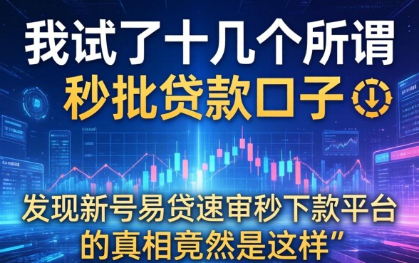 我试了十几个所谓秒批贷款口子，发现新号易贷速审秒下款平台的真相竟然是这样