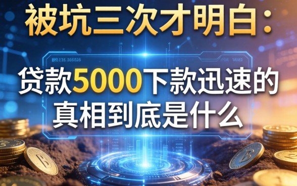 被坑三次才明白：贷款5000下款迅速的真相到底是什么