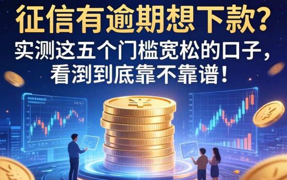 征信有逾期想下款？实测这五个门槛宽松的口子，看看到底靠不靠谱！