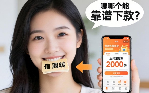 手头紧想借2000块周转，手机上哪个软件能靠谱下款？