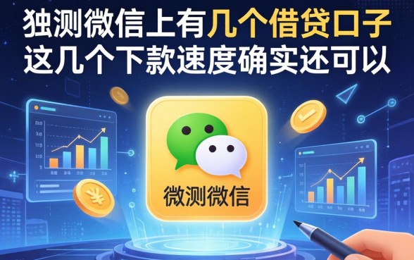 实测微信上有几个借钱口子，这几个下款速度确实还可以