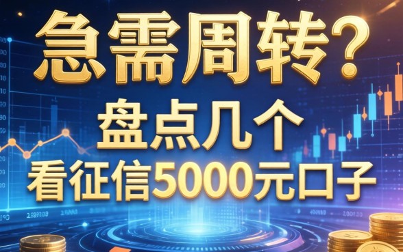 急需周转？盘点几个不看征信5000元的口子