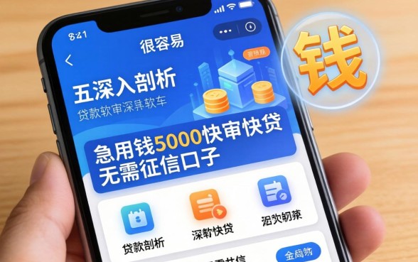 很容易通过的贷款软件，深入剖析五个急用钱5000快审快贷无需征信口子
