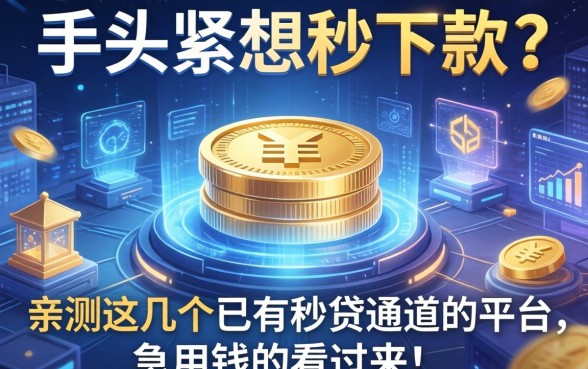 手头紧想秒下款？亲测这几个已有秒贷通道的平台，急用钱的看过来！