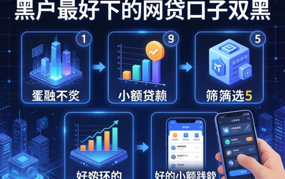 黑户最好下的网贷口子双黑，筛选5个比较好的小额贷款软件
