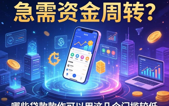 急需资金周转？分享哪些贷款软件可以用，这几个门槛较低