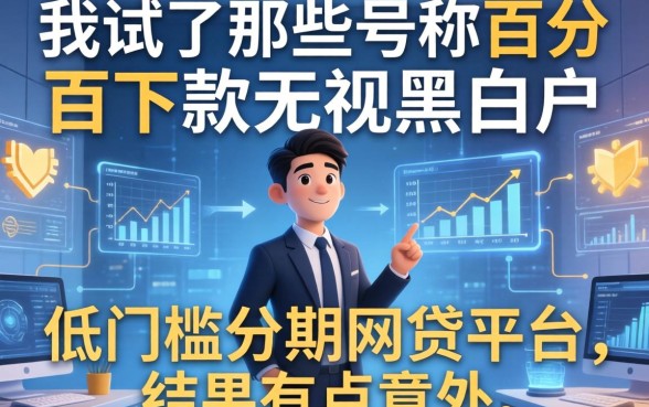我试了那些号称百分百下款无视黑白户的低门槛分期网贷平台，结果有点意外