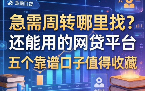 急需周转哪里找?还能用的网贷平台有哪些?这五个靠谱口子值得收藏