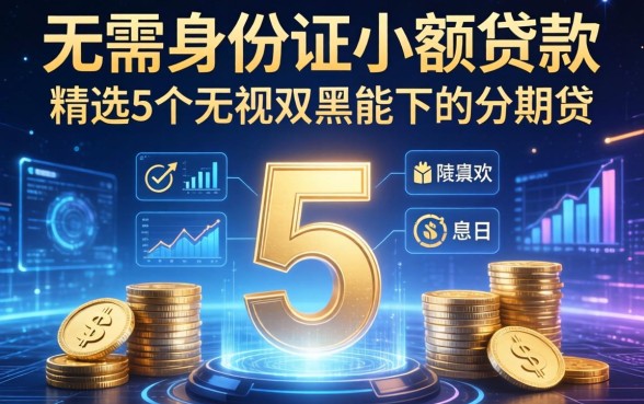 无需身份证小额贷款，精选5个无视双黑能下的分期贷