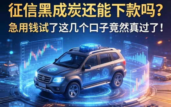 征信黑成炭还能下款吗?急用钱试了这几个口子竟然真过了!