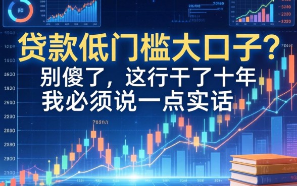 贷款低门槛大口子？别傻了，这行干了十年我必须说点实话