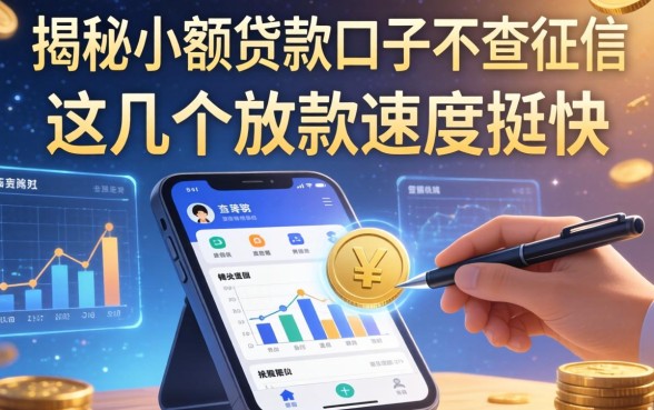 揭秘小额贷款口子不查征信，这几个放款速度挺快