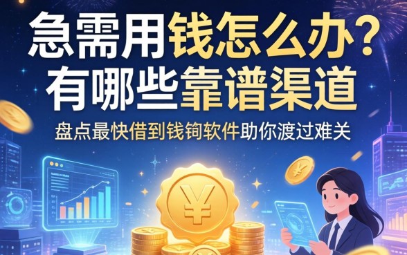 急需用钱怎么办？有哪些靠谱渠道？盘点最快借到钱的软件助你渡过难关