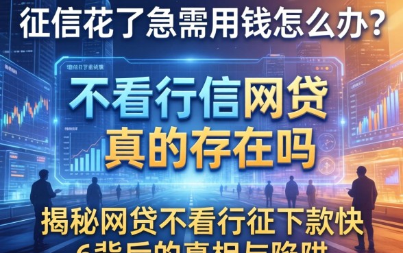 征信花了急需用钱怎么办？不看征信的网贷真的存在吗？揭秘网贷不看征信下款快6背后的真相与陷阱