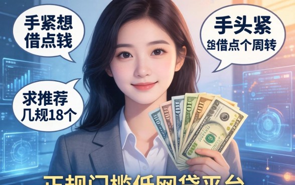 手头紧想借点钱周转，求推荐几个正规门槛低的网贷平台？