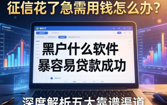 征信花了急需用钱怎么办？黑户什么软件最容易贷款成功呢？深度解析五大靠谱渠道