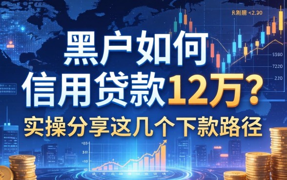 黑户如何信用贷款12万？实操分享这几个下款路径