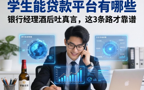 学生能贷款的平台有哪些？银行经理酒后吐真言，这3条路才靠谱