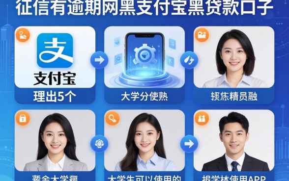 征信有逾期网黑支付宝黑贷款口子，理出5个大学生可以使用的app