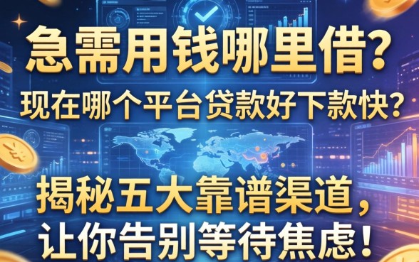 急需用钱哪里借？现在哪个平台贷款好下款快？揭秘五大靠谱渠道，让你告别等待焦虑！