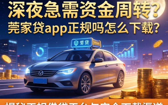 深夜急需资金周转？莞家贷app正规吗怎么下载？揭秘正规借贷平台与安全下载渠道