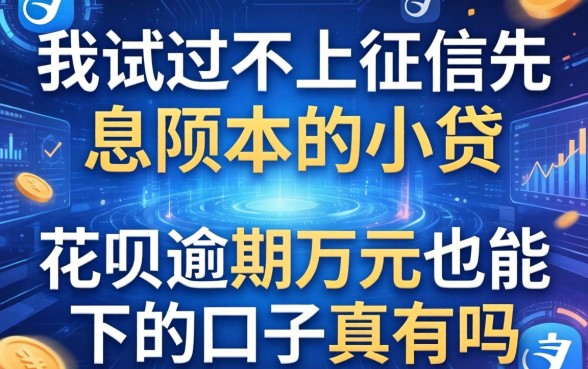我试过不上征信先息后本的小贷，花呗逾期万元也能下的口子真有吗