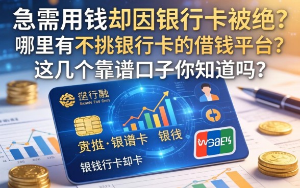 急需用钱却因银行卡被拒？哪里有不挑银行卡的借钱平台？这几个靠谱口子你知道吗？