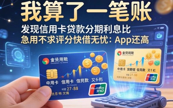 我算了一笔账，发现信用卡贷款分期利息比急用不求评分快借无忧的app还高
